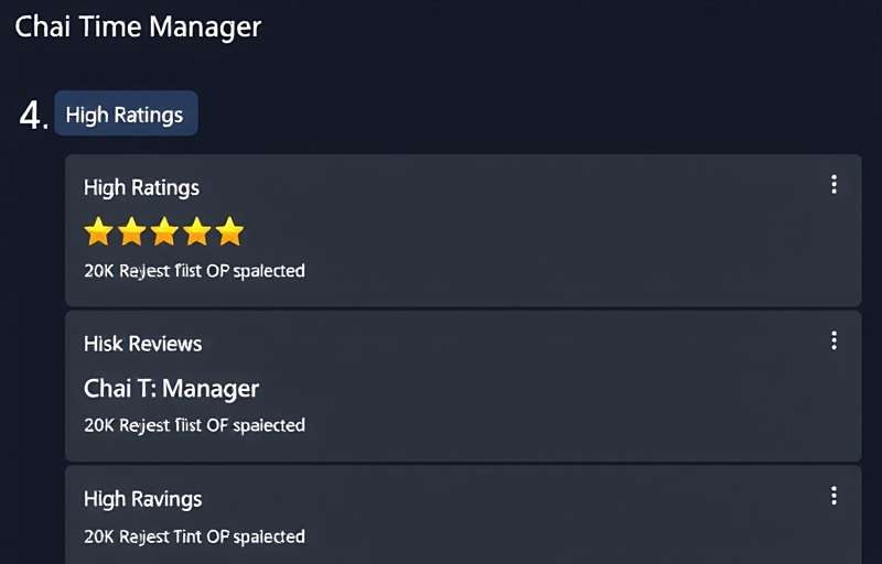 Chai Time Manager Player Reviews Chai Time Manager player reviews showing high ratings and positive feedback